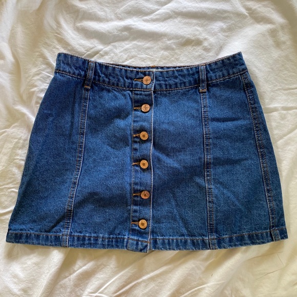 button up jean skirt - Picture 1 of 2